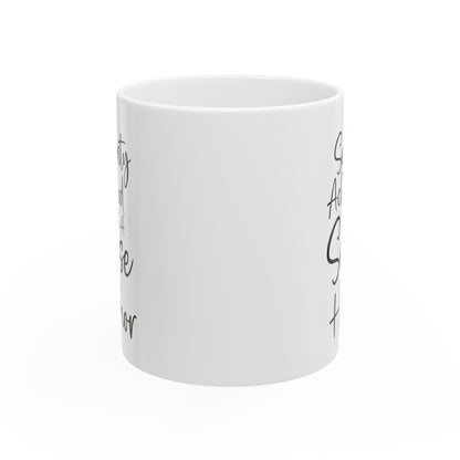 Seniority Achieved with a Sense of Humor Mug – Funny Retirement Coffee Cup