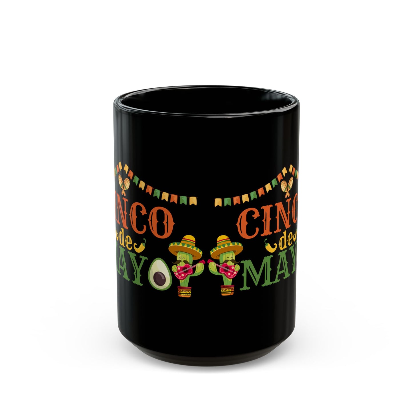 Cinco De Mayo Black Mug (11oz, 15oz)
