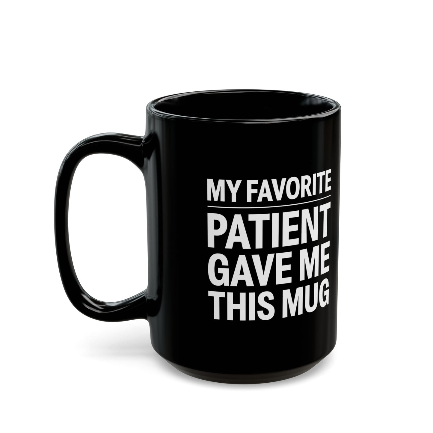 Funny Doctor Coffee Cup – Black Ceramic Gift for Nurses, Dentists, Physicians, Healthcare Workers