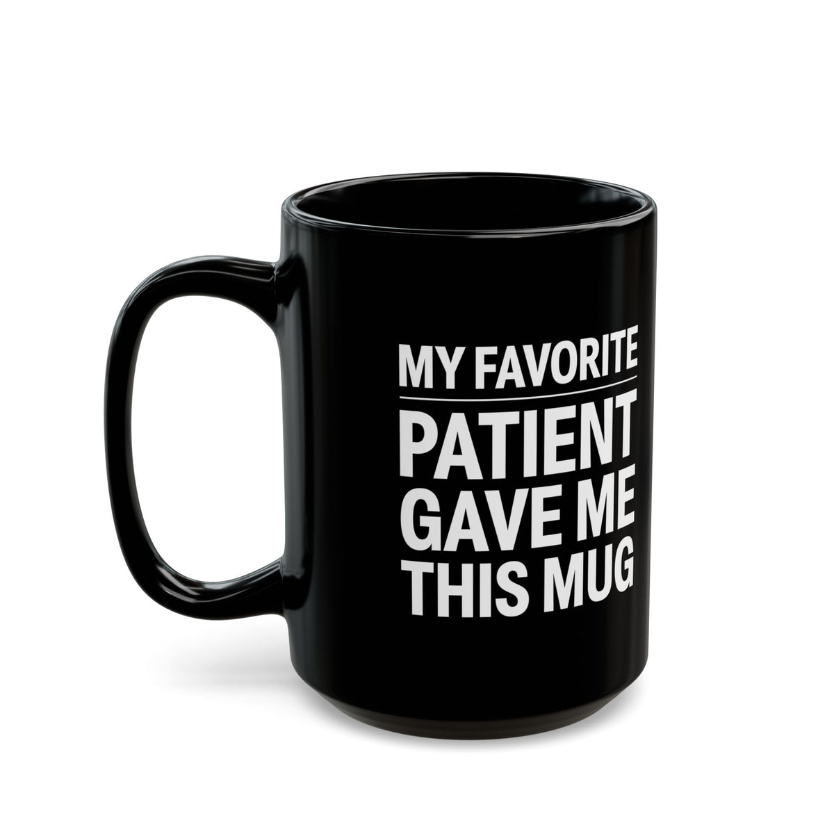 Funny Doctor Coffee Cup – Black Ceramic Gift for Nurses, Dentists, Physicians, Healthcare Workers