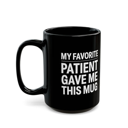 Funny Doctor Coffee Cup – Black Ceramic Gift for Nurses, Dentists, Physicians, Healthcare Workers