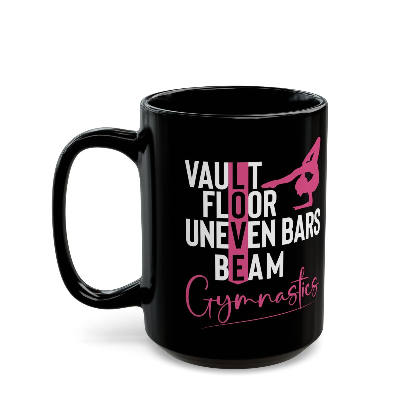 Vault Floor Uneven Bars Beam Black Mug (11oz, 15oz)