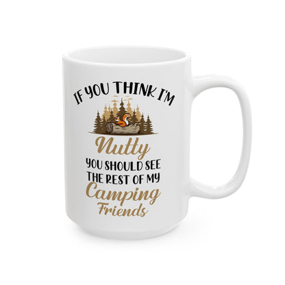 Nutty Camping Friends Ceramic Mug, (11oz, 15oz)