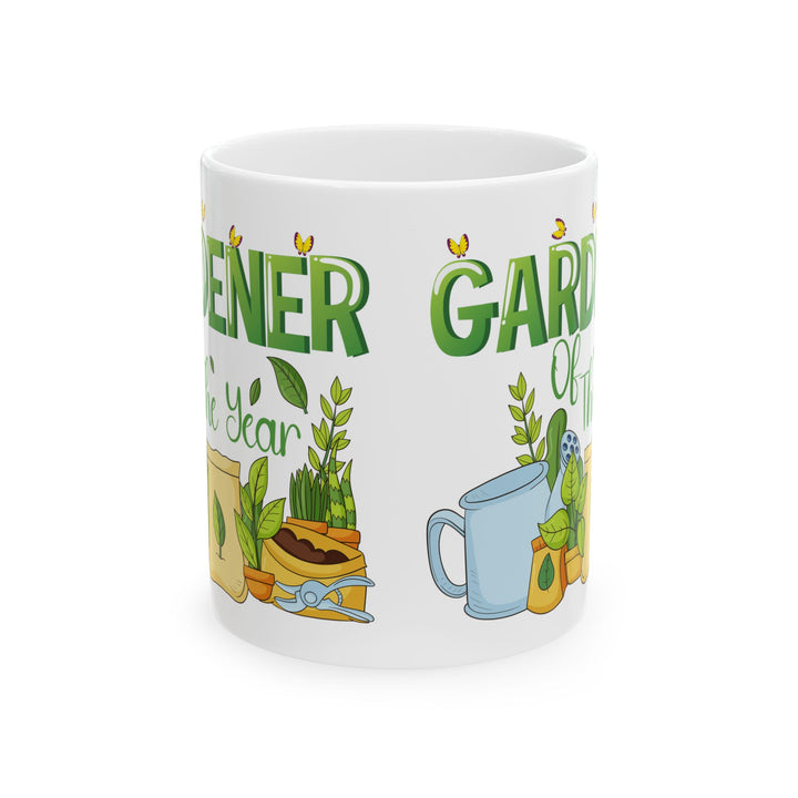Give a Gift to a Garden Star – Gardener of the Year Mug White Ceramic Coffee Cup