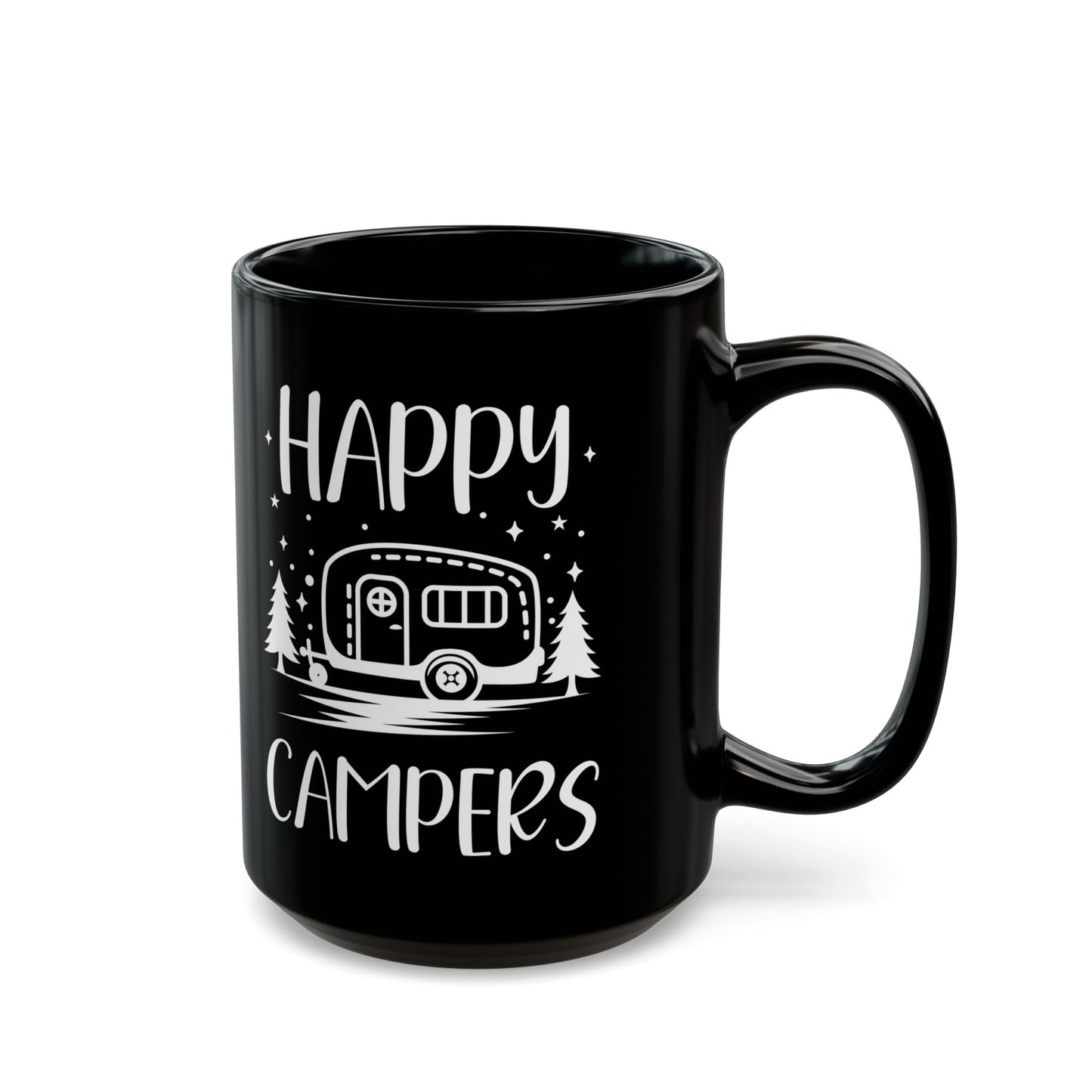 Happy Campers Black Mug (11oz, 15oz)