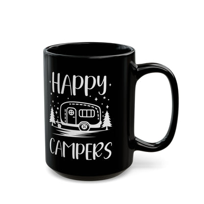 Happy Campers Black Mug (11oz, 15oz)