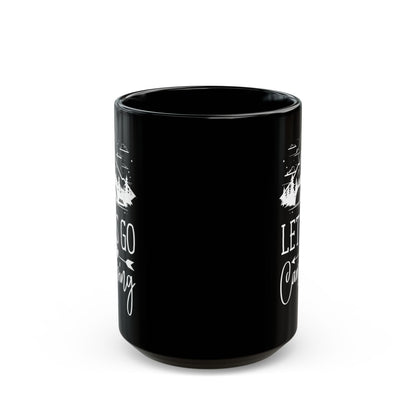 Cozy Camping Adventure Black Mug (11oz, 15oz)
