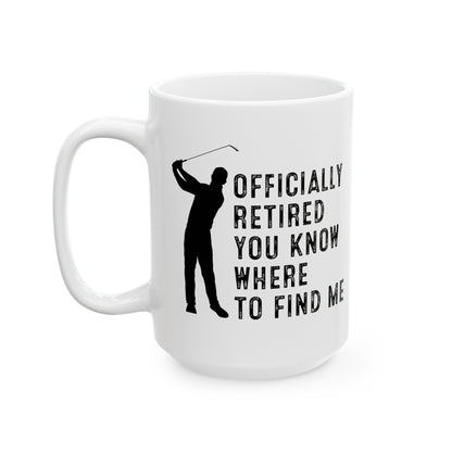 Officially Retired Golf Mug – Perfect Gift for Retirees Who Love Golf