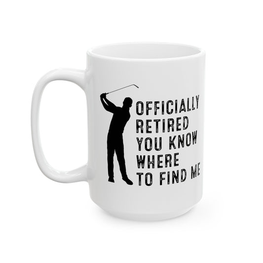 Officially Retired Golf Mug – Perfect Gift for Retirees Who Love Golf