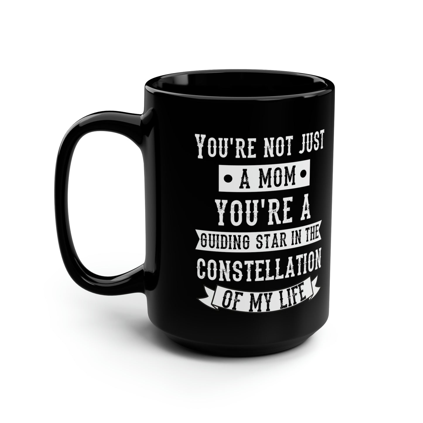 Black Mom Coffee Mug – Constellation-Inspired Gift for Mom