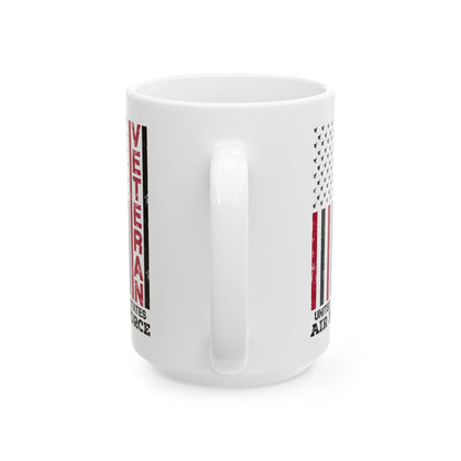 Air Force Veteran Coffee Mug – Patriotic USA Flag Gift for Military Hero