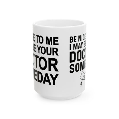 Funny Medical Student Coffee Cup – White Ceramic Gift for Future Doctors & Healthcare Workers