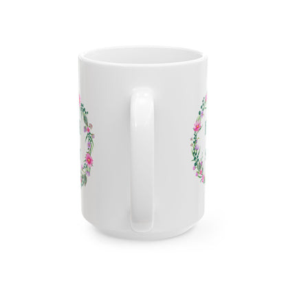 Walk By Faith Not By Sight Bible Verse Mug Floral Design