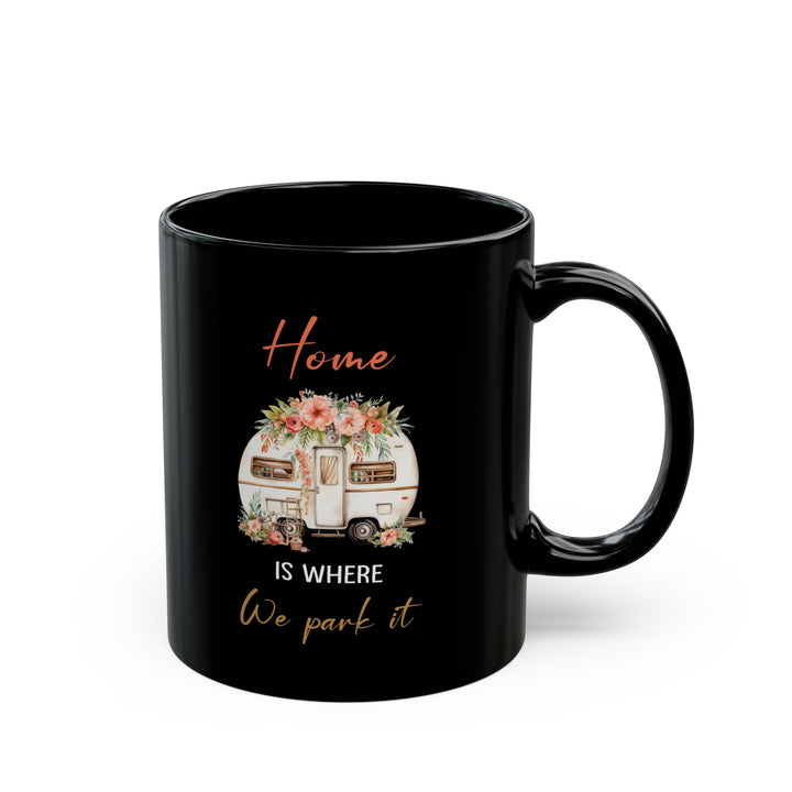 Vintage Floral Camper  Ceramic Mug, (11oz, 15oz)