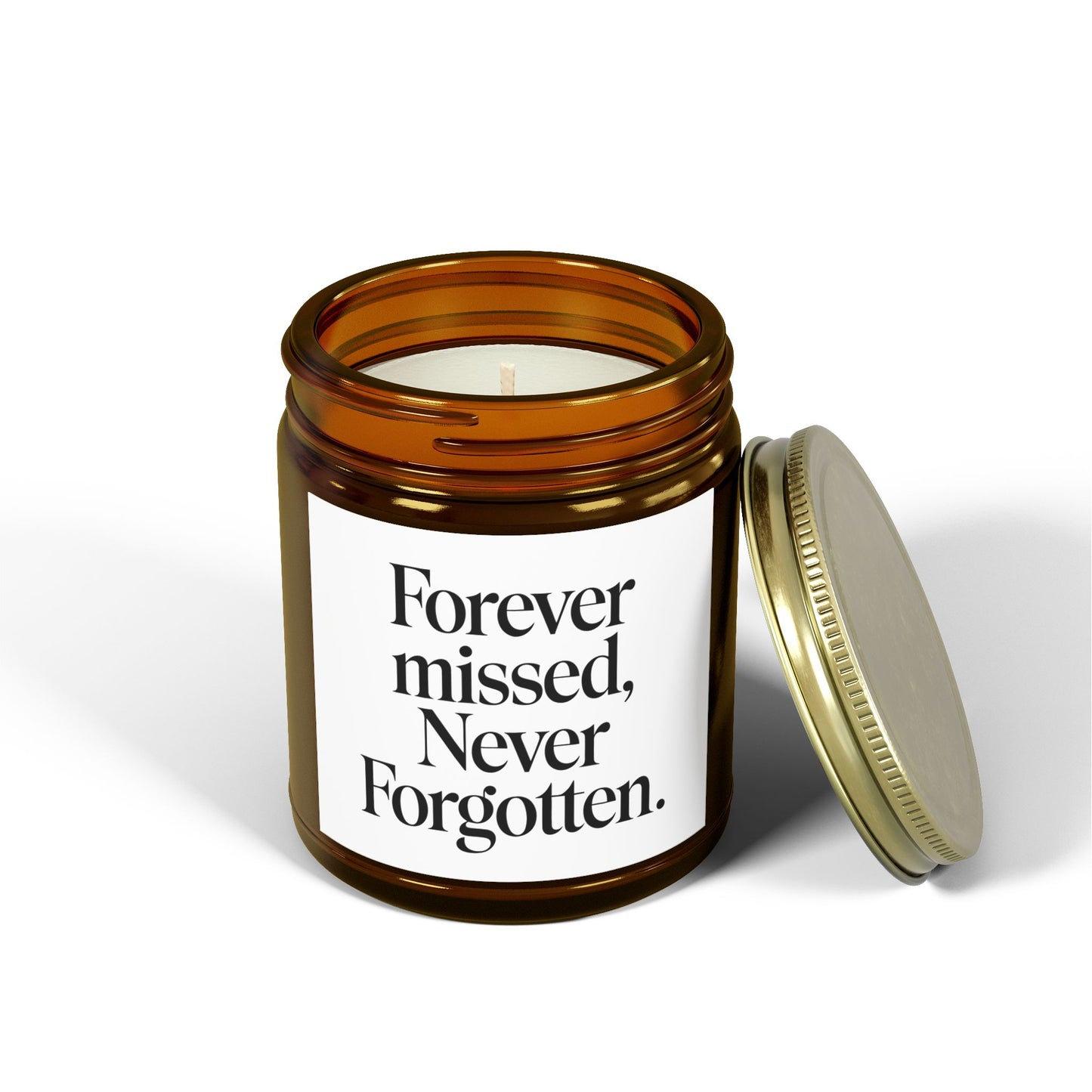 Forever Missed Never Forgotten Scented Candles, Coconut Apricot Wax (4oz, 9oz)