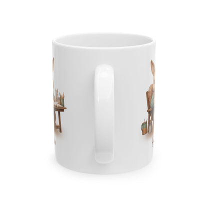 Personalized Bunny Student Mug – Back to School Gift for Kids