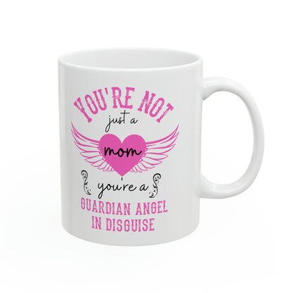 Mom Guardian Angel Mug – Inspirational Coffee Cup for Mothers, Thoughtful Gift for Mother's Day, Birthday, and Christmas
