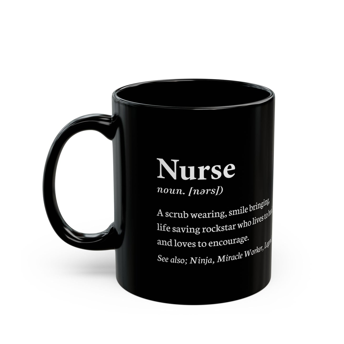 Nurse noun A scrub wearin 11oz  & 15oz Black mug