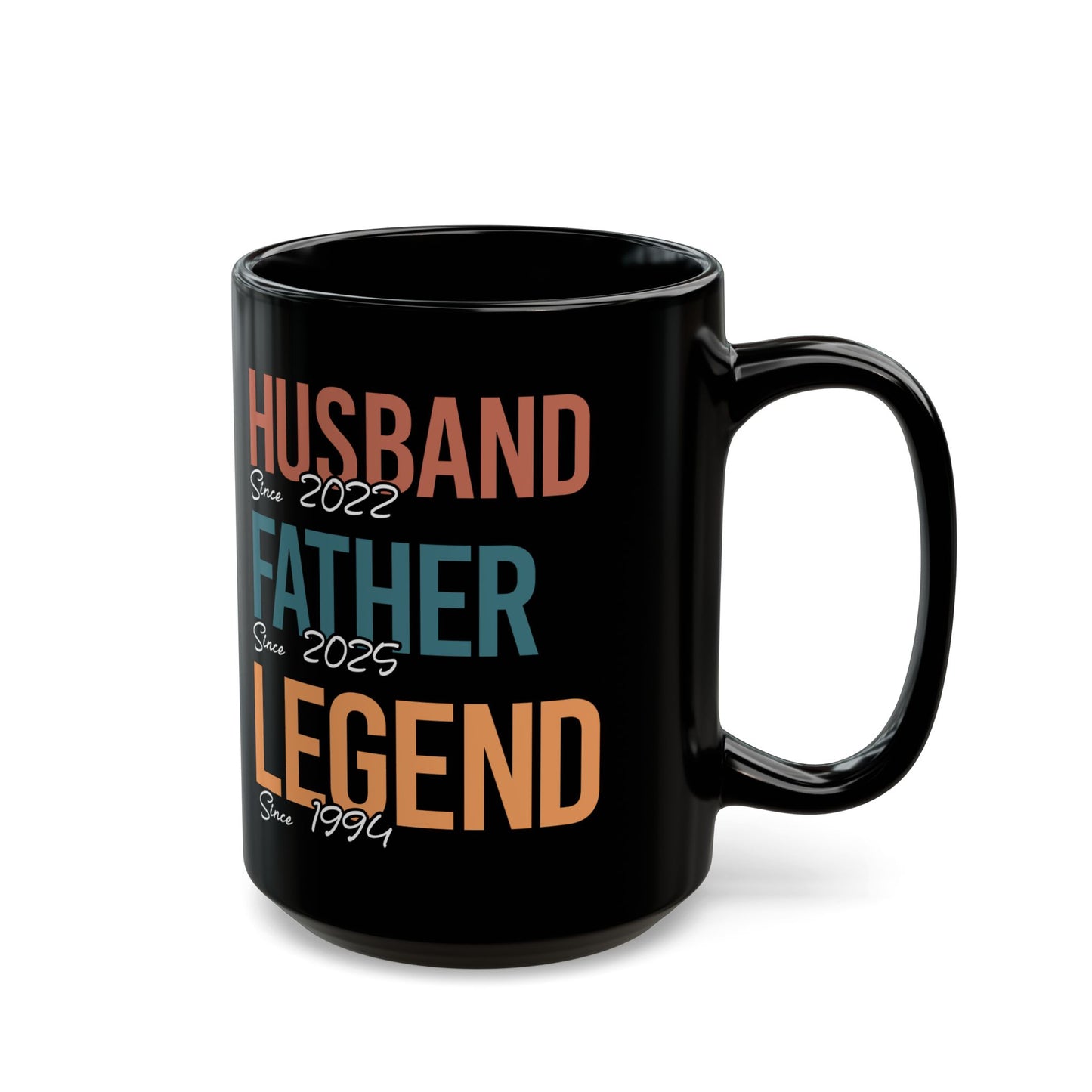 Husband Father Legend Black Mug (11oz, 15oz)