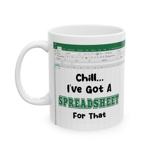 Funny Excel Lover Design Ceramic Mug, (11oz, 15oz)