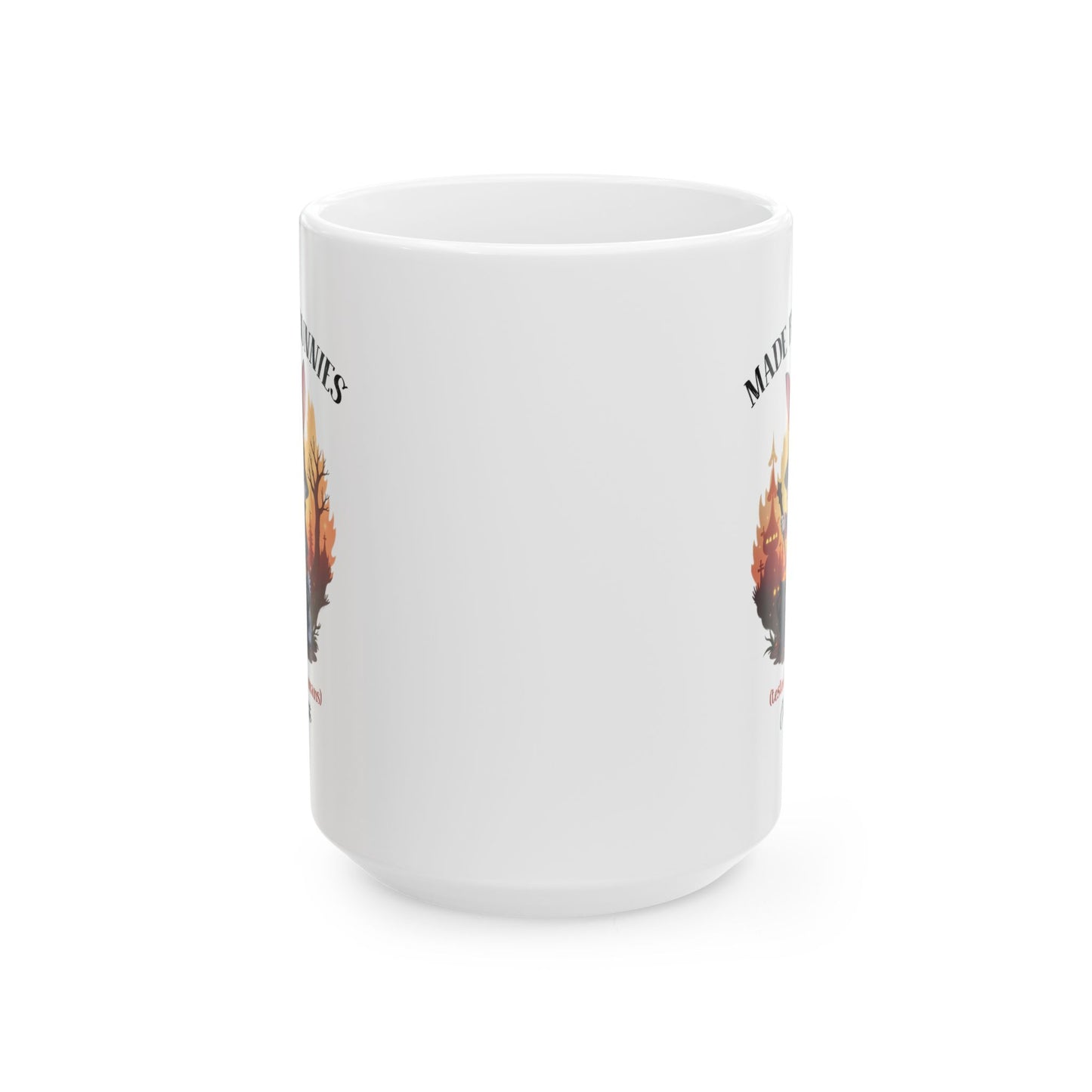 Made By Bunnies Mug – Cute Witch Bunny Gift (Custom Name)