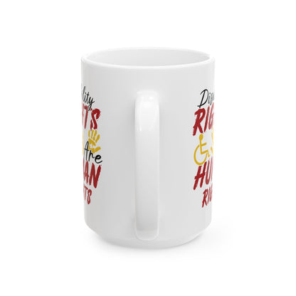 White Ceramic Advocacy Coffee Cup – Gift for Disability Inclusion, Awareness & Activism Support