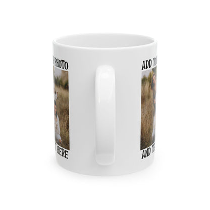 Rustic Family Portrait in Nature White Mug, (11oz, 15oz)