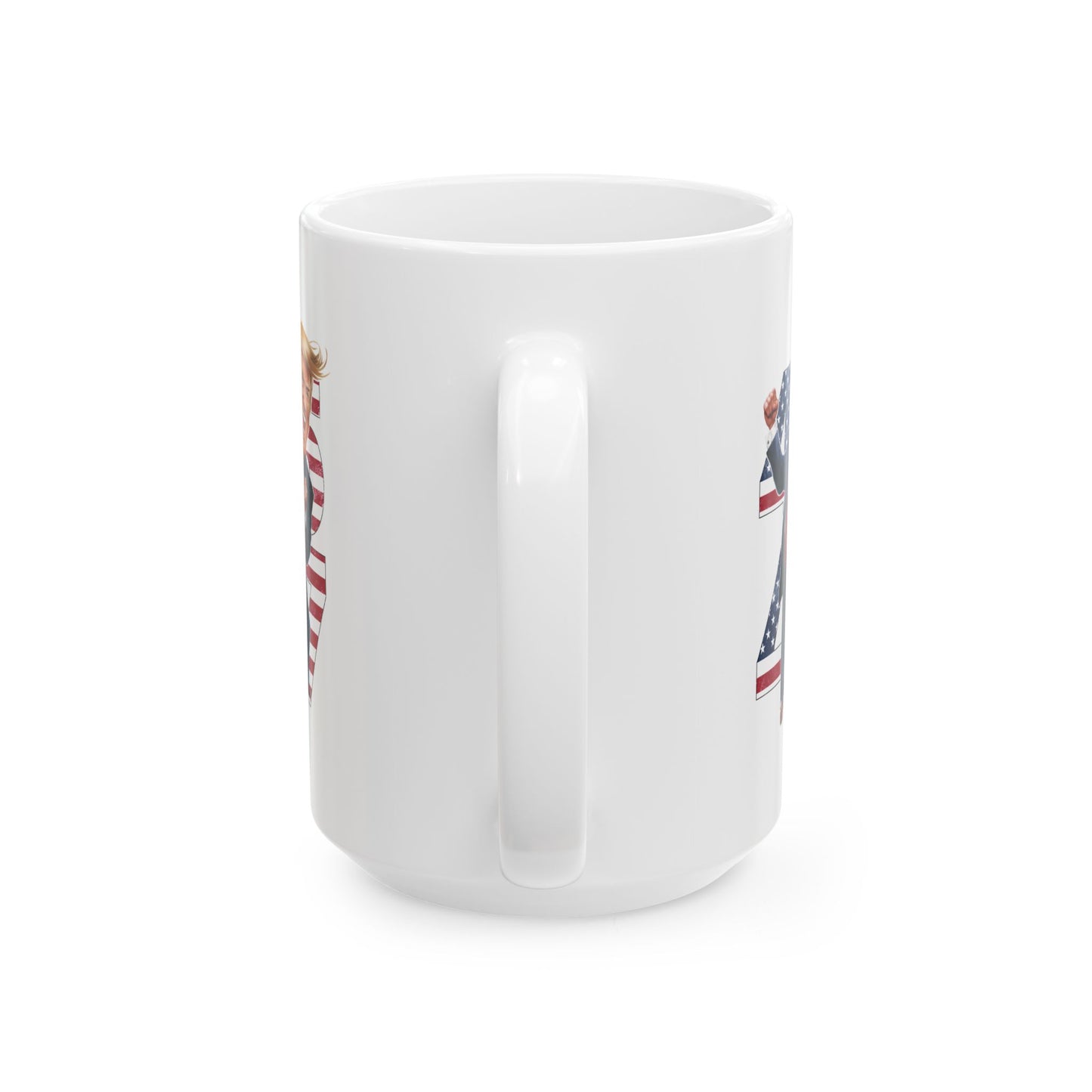 Trump 47 Coffee Mug – White Patriotic Donald Trump Cup for MAGA Fans