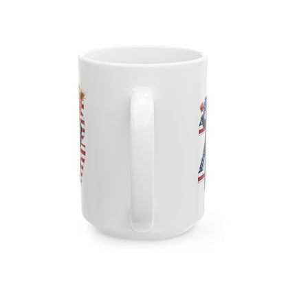 Trump 47 Coffee Mug – White Patriotic Donald Trump Cup for MAGA Fans