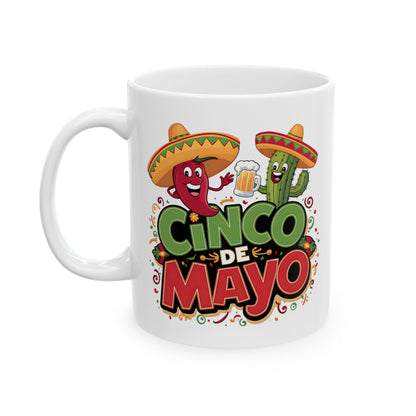 Cinco De Mayo White Mug, (11oz, 15oz)