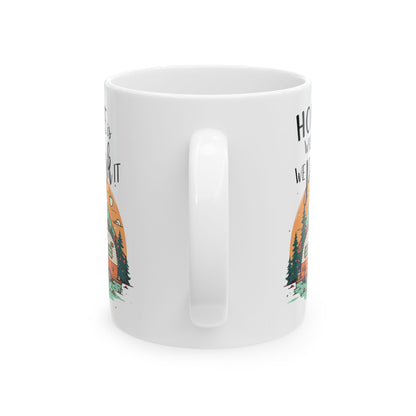 Home Is Where We Park It – Retro Camper Adventure Ceramic Mug, (11oz, 15oz)
