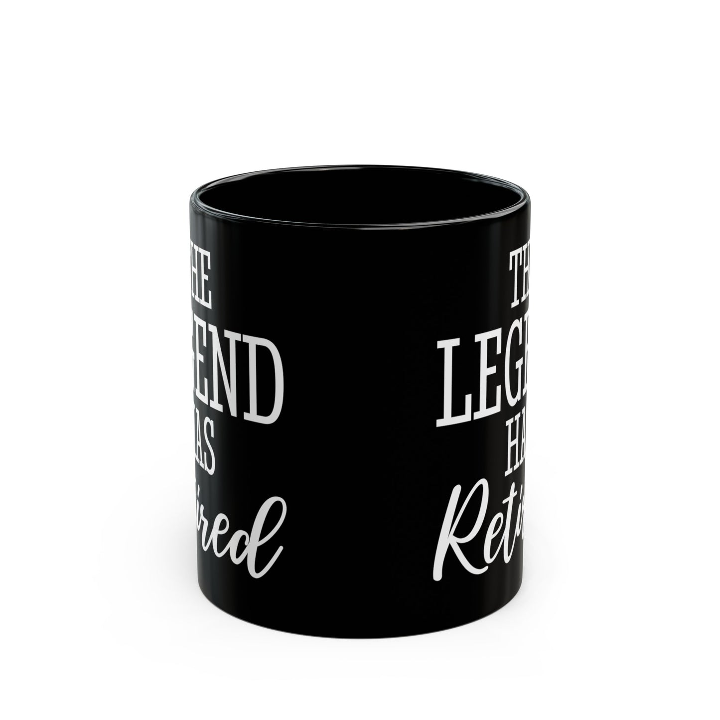 The Legend Has Retired Black Mug – Perfect Retirement Gift