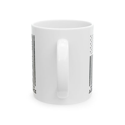 US Air Force Veteran Mug – Patriotic White Coffee Cup Military Gift USA