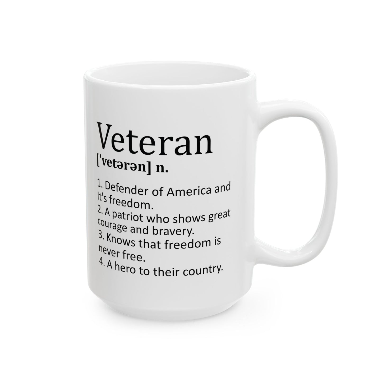 Veteran Definition Mug – Patriotic Coffee Cup Gift for Veterans