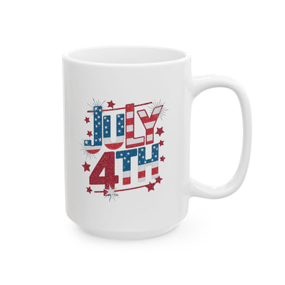 July 4th Patriotic Coffee Mug – American Flag USA Independence Gift