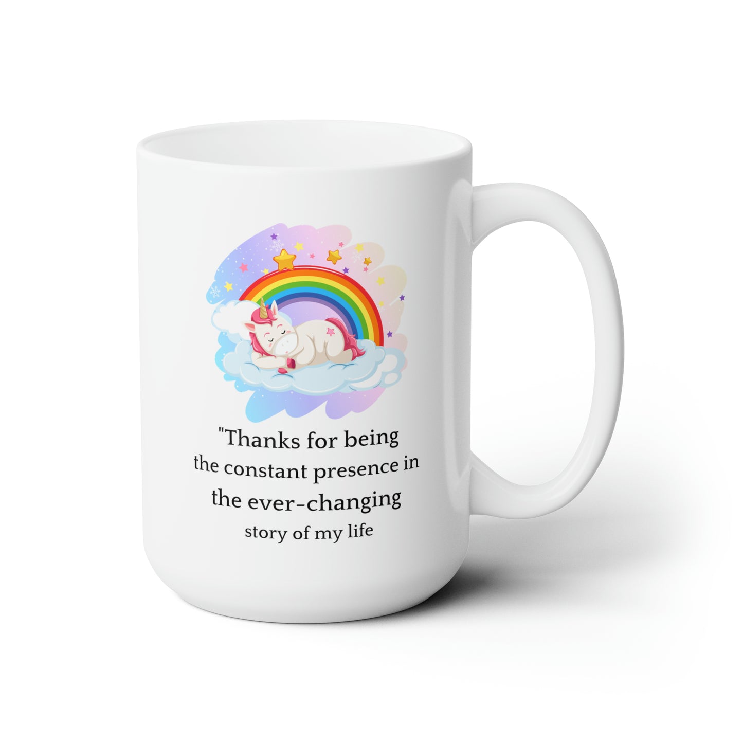 Unicorn and Rainbow Mug – Thank You Gift for Mom