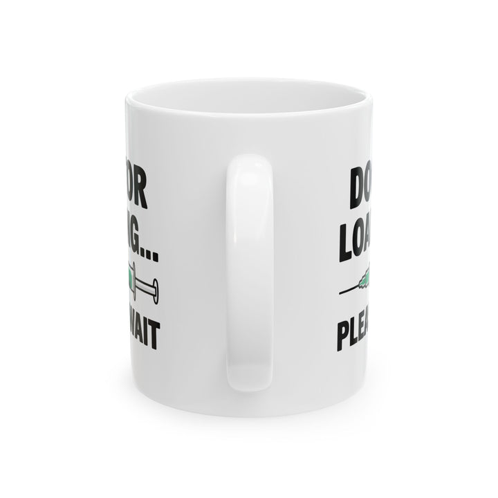 White Ceramic Coffee Cup with Syringe Graphic – Perfect Gift for Medical Students, Future Doctors, Nurses & PA Students