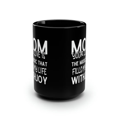 Black Coffee Mug for Mom – Musical & Heartfelt Gift for Mother’s Day, Birthday, or Christmas