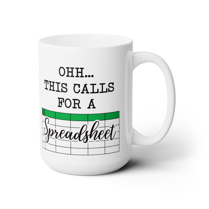 Funny Spreadsheet Mug – Gift for Data Analysts & Office Workers