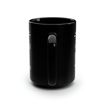 Behind Every Great Child is a Mom Rolling Her Eyes Black Mug