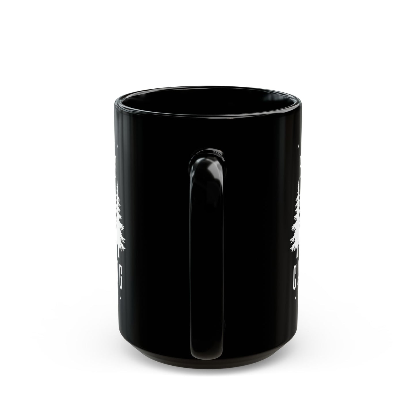 Minimalist Camping Design Ceramic Mug, (11oz, 15oz)