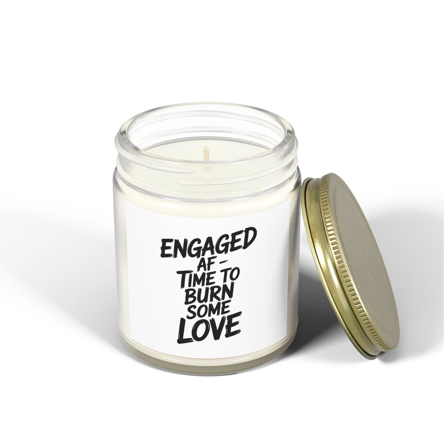 Engaged AF Scented Candles, Coconut Apricot Wax (4oz, 9oz)