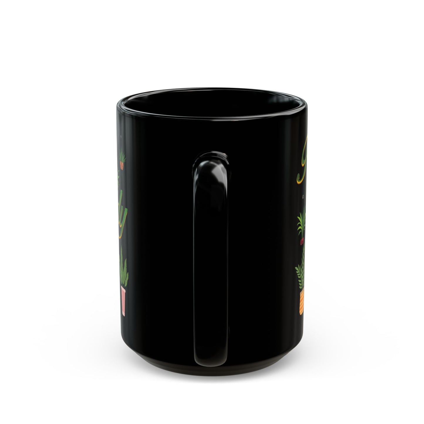 Give a Gift to a Proud Plant Mom – Plant Lady Mug Black Ceramic Coffee Cup
