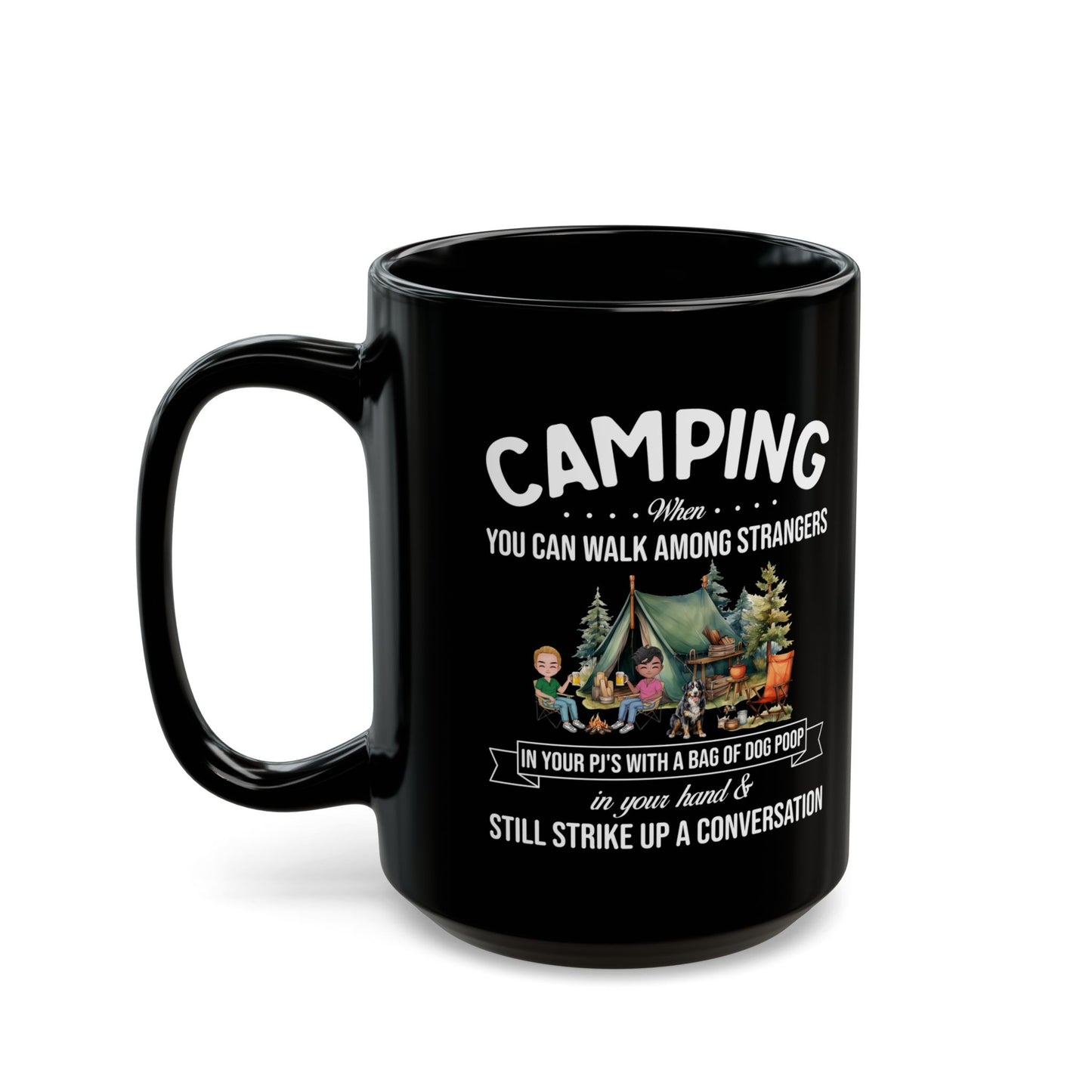 Chibi Camping Fun  Ceramic Mug, (11oz, 15oz)