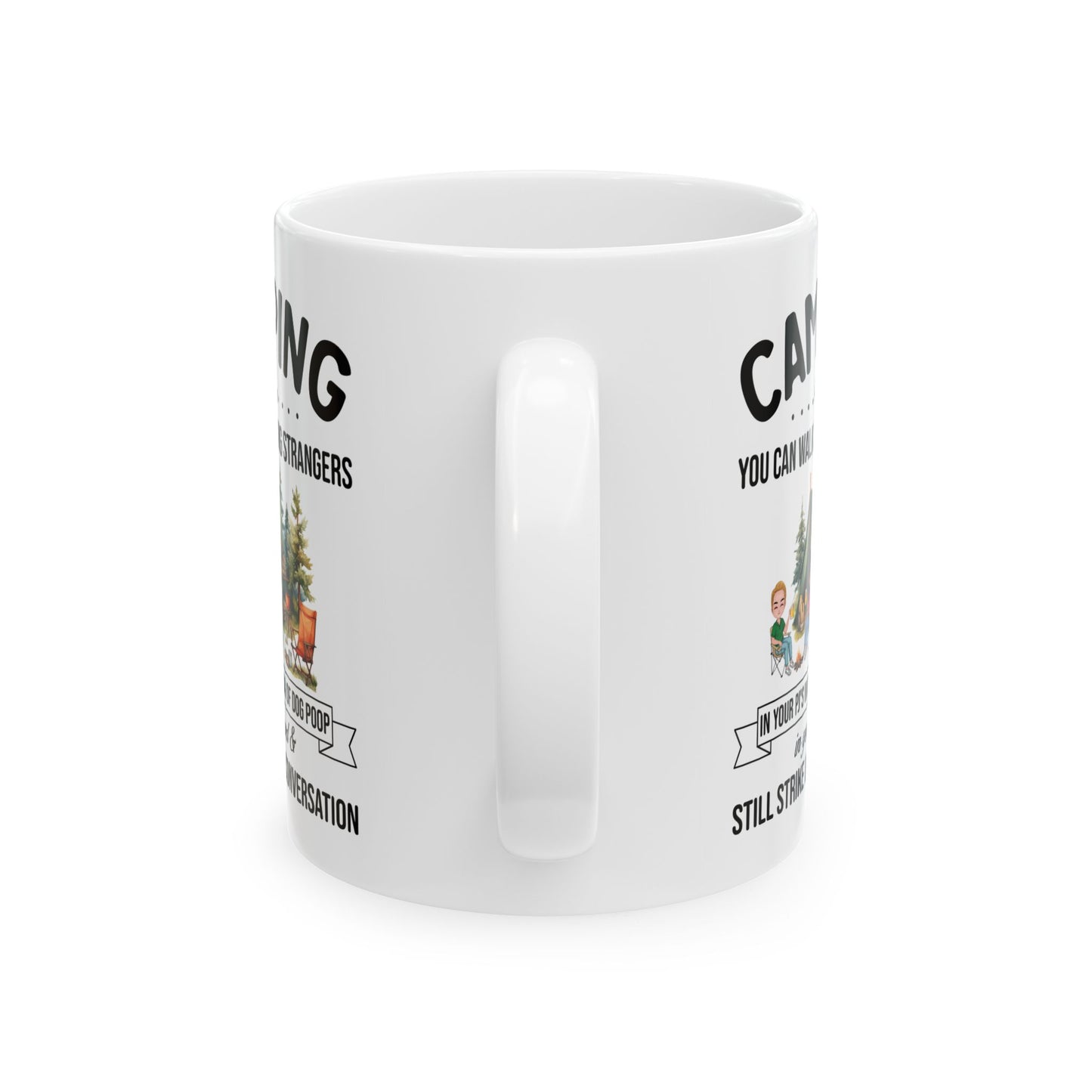 Chibi Camping Fun  Ceramic Mug, (11oz, 15oz)