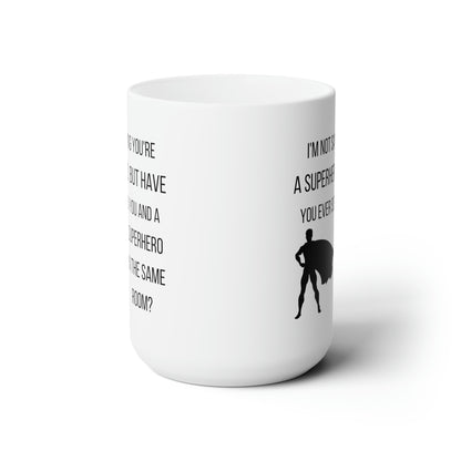 Funny Superhero Mug – Secret Identity Coffee Cup for Hero Lovers