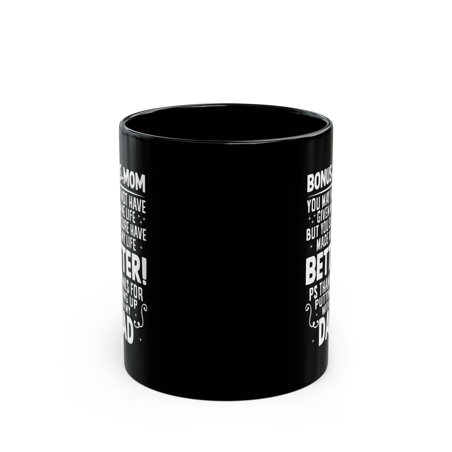 BONUS-MOM Black Mug (11oz, 15oz)