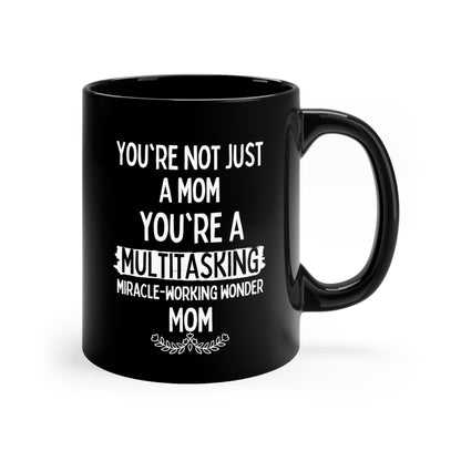 Funny Mom Mug – Black Coffee Cup for Super Moms