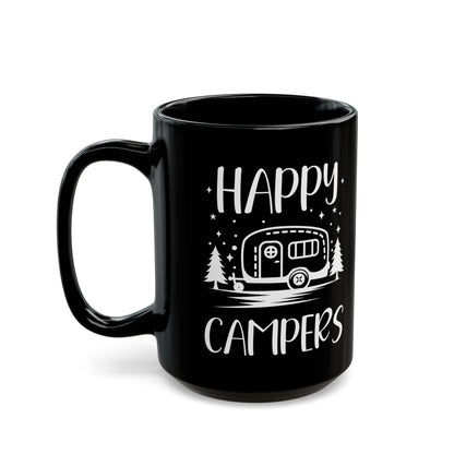 Happy Campers Black Mug (11oz, 15oz)