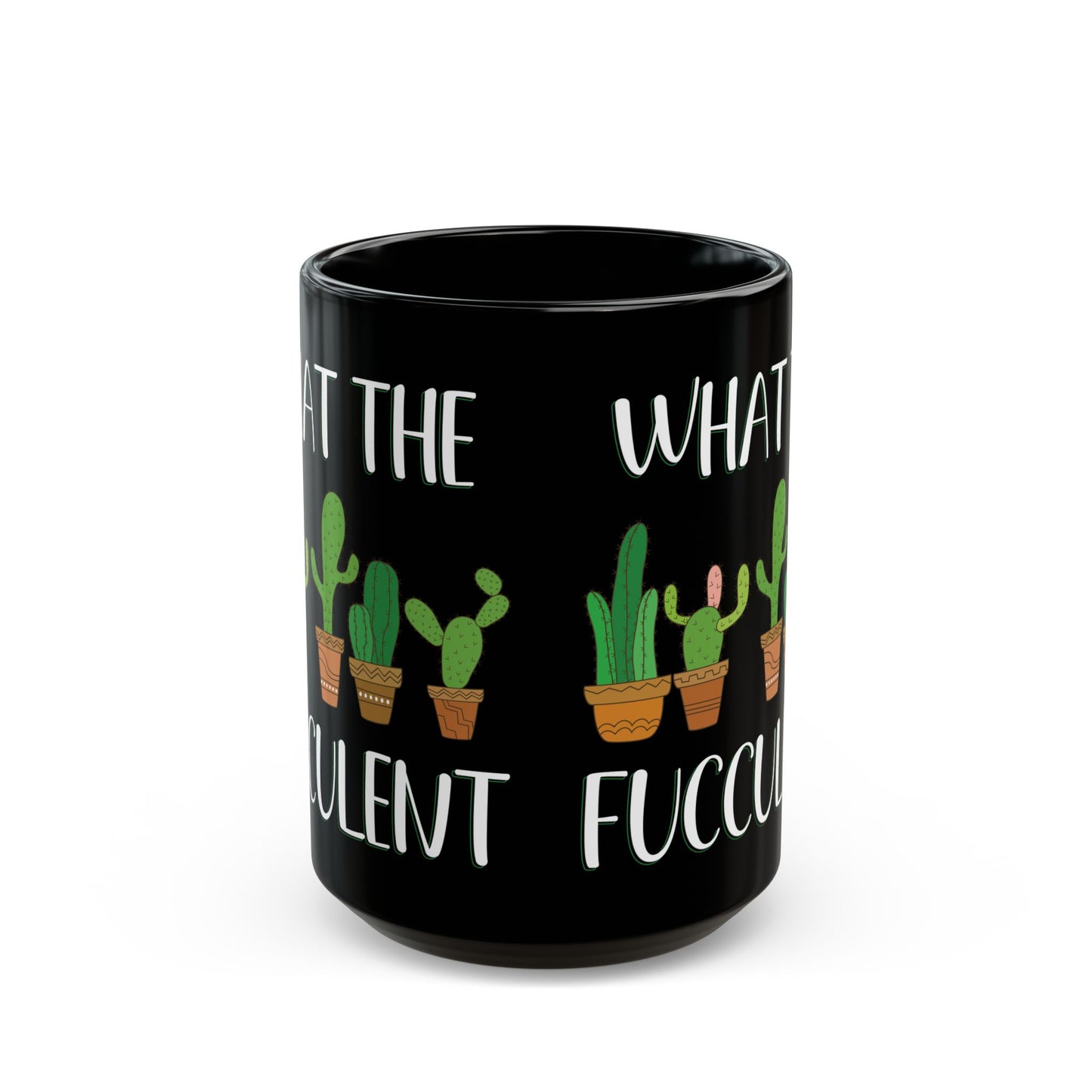 Give a Gift to a Succulent Addict – What the Fucculent Mug Black Ceramic Coffee Cup
